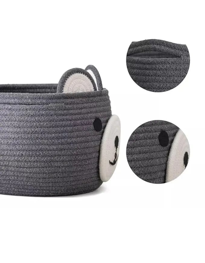 Grey Cotton Handmade Planter& Organiser Basket
