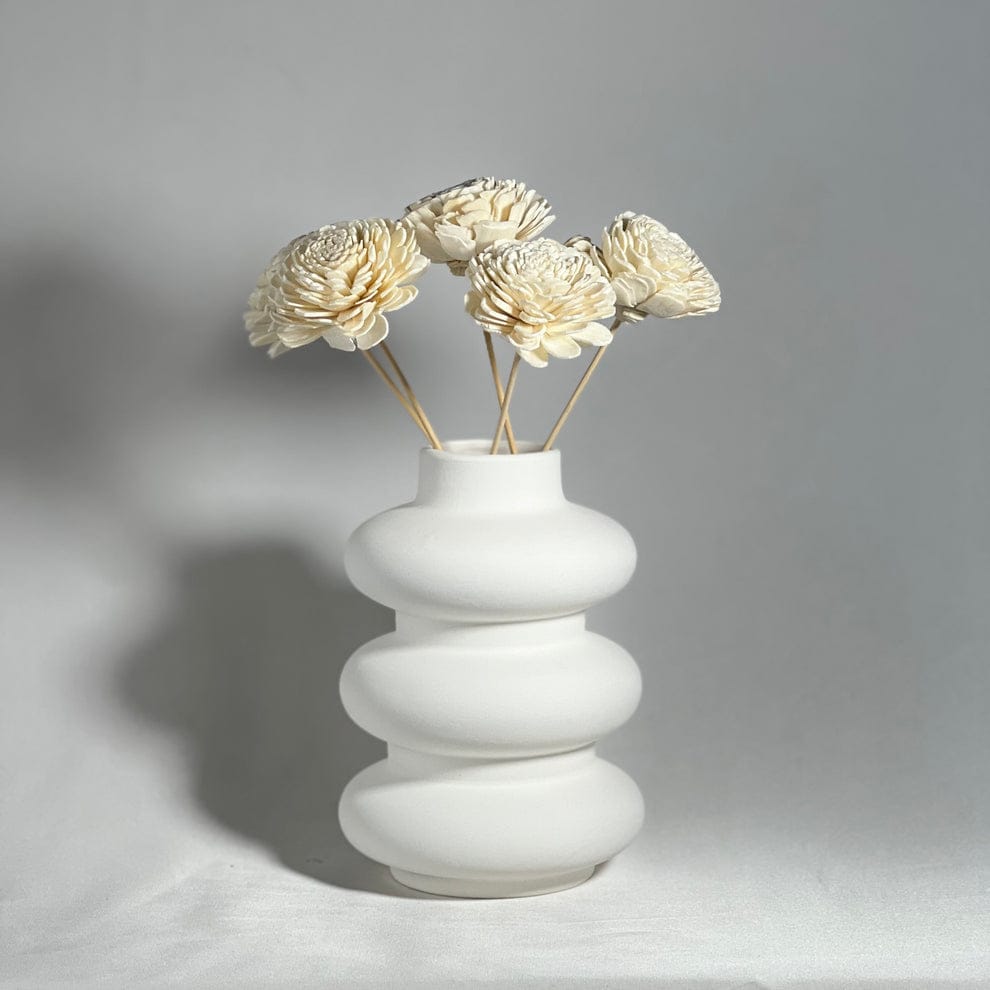 Triple Elegance: Three-Loop Flower Vase- Two Colors