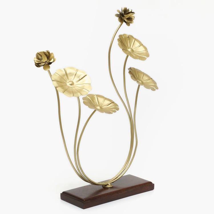 Neo Bloom Metal & Wood Showpiece