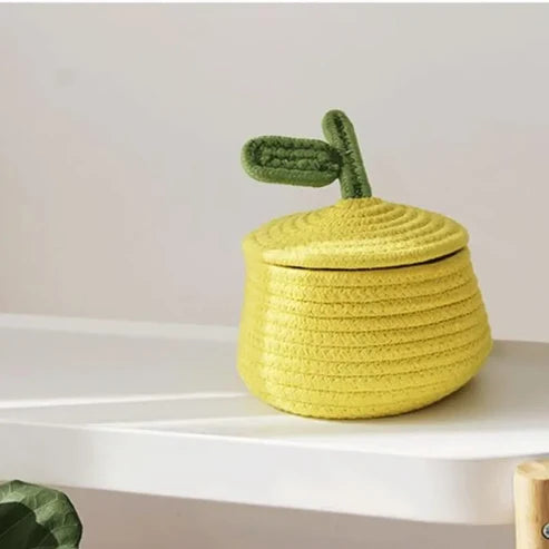 Cotton Multi-Purpose Storage Basket with Lid