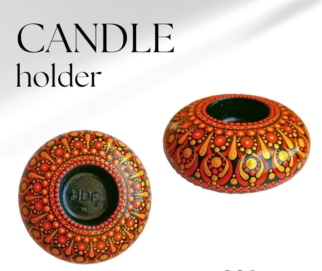 Handcrafted Mandala Art Festive Decor - Tealight Candle Holder & Diya - Multiple Options