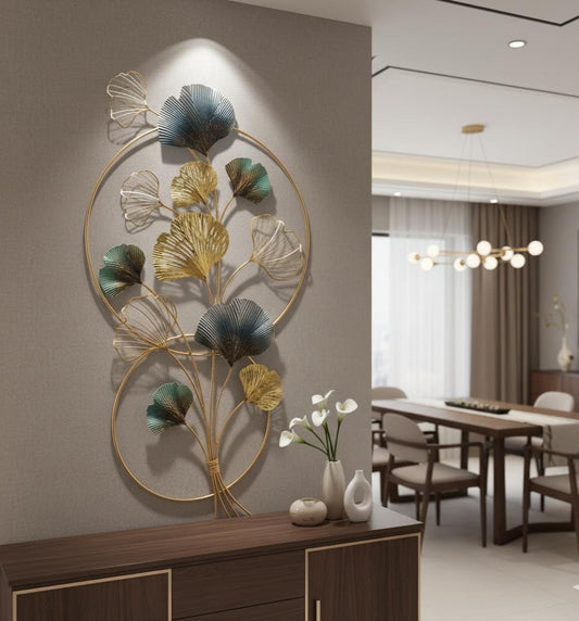 Golden Blooms: Modern Metallic Statement Wall Art