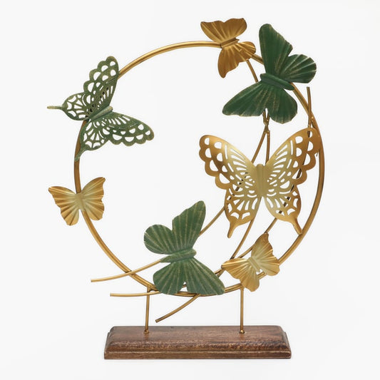 Golden Grace Metal Butterfly Showpiece