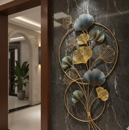 Golden Blooms: Modern Metallic Statement Wall Art