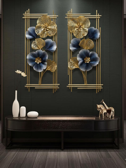 Luxurious Floral Duet Wall Sculpture