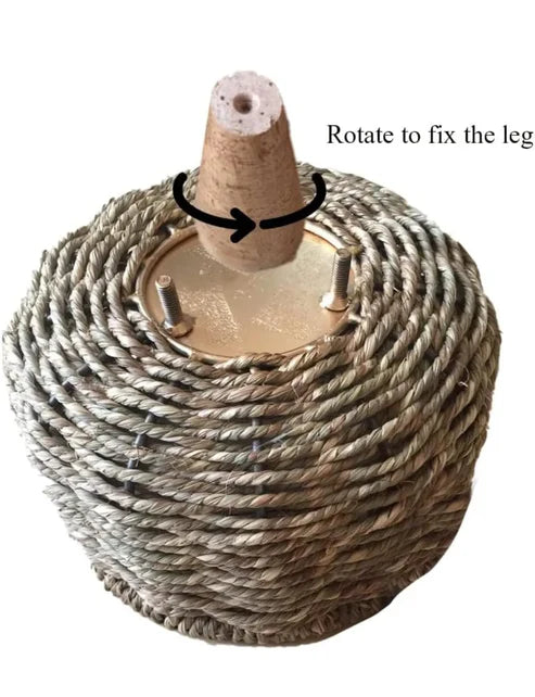 Eco-Friendly Beige & White Jute Planter - Set of 3