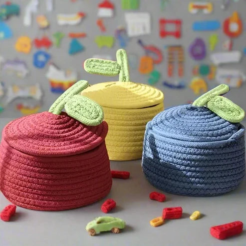 Cotton Multi-Purpose Storage Basket with Lid