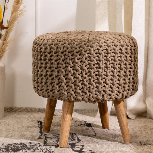 Beige Dori Ottoman Stools for Living Room - Multiple Sizes