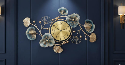 The Azure Bloom Designer Wall Clock