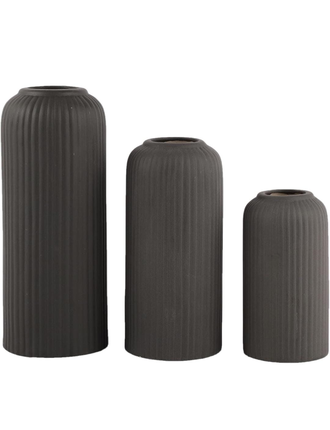 Modern Ceramic Flower Vase for Living Room - Set of 3 (Multiple Colors)