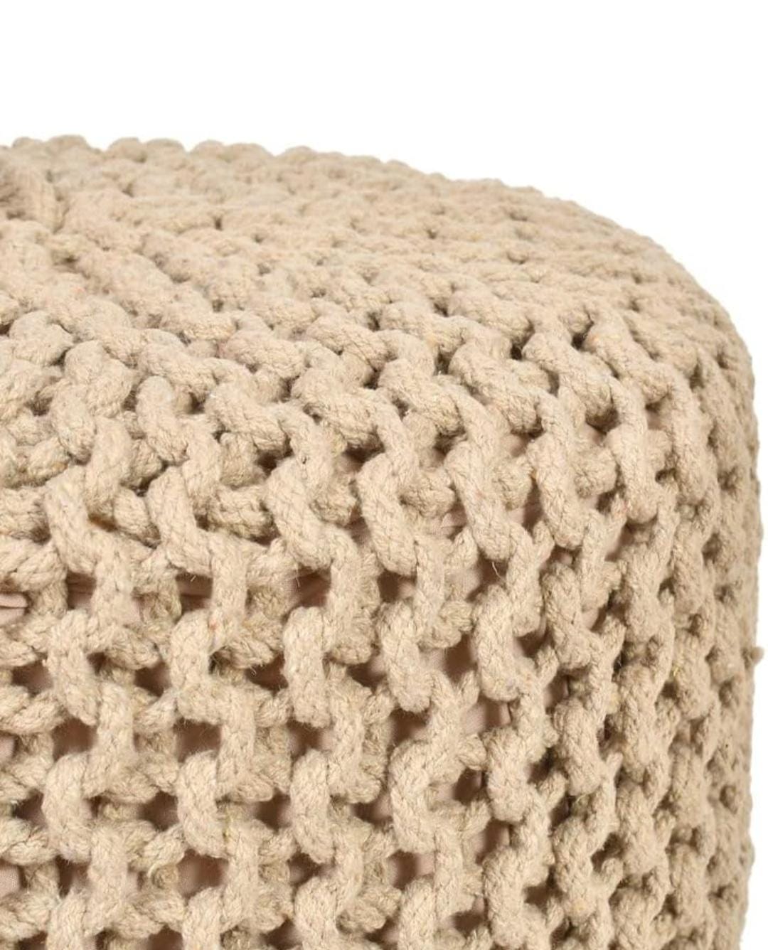 Beige Dori Ottoman Stools for Living Room - Multiple Sizes