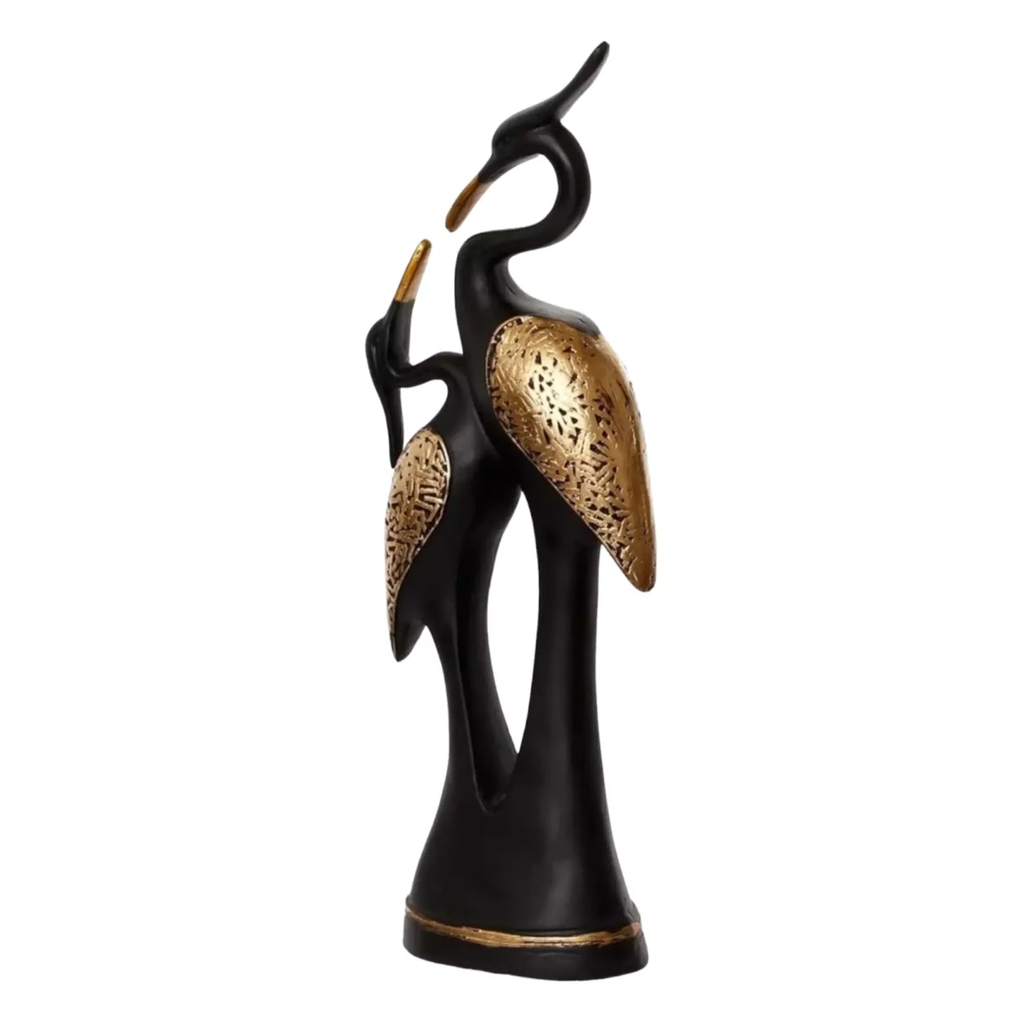 Black Swan Couple Resin Handcrafted Statue