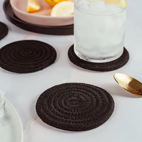 Dark Shades Vintage Cotton Handmade Coasters - Multiple Colors