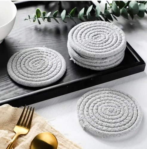 Light Shades Vintage Cotton Handmade Coasters - Multiple Colors