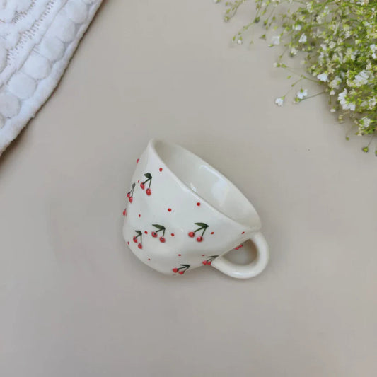 Cherry Bliss Handcrafted Cup - 240 ml