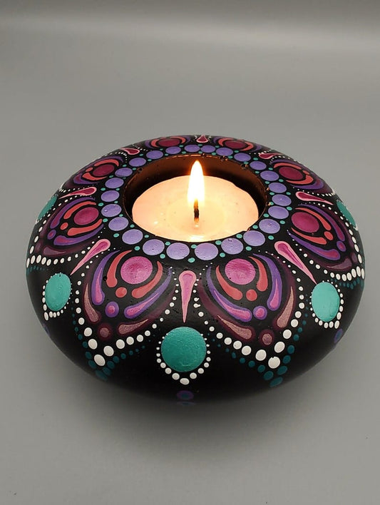 Handcrafted Mandala Art Festive Decor - Tealight Candle Holder & Diya - Multiple Options