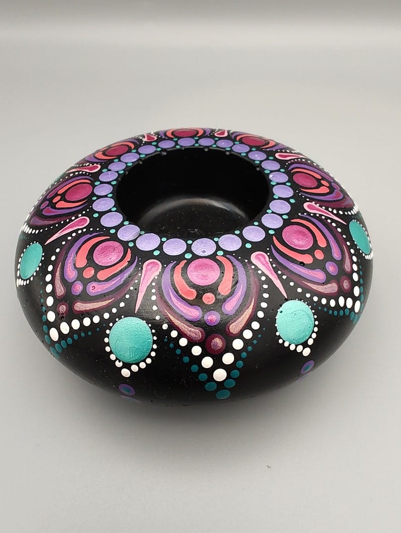 Handcrafted Mandala Art Festive Decor - Tealight Candle Holder & Diya - Multiple Options