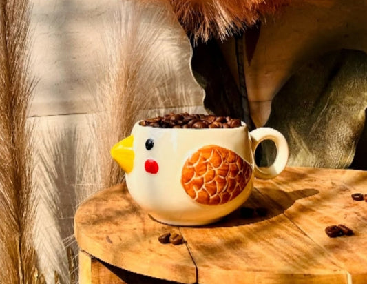 Cute Bird Shaped Ceramic Mug - 300 ml