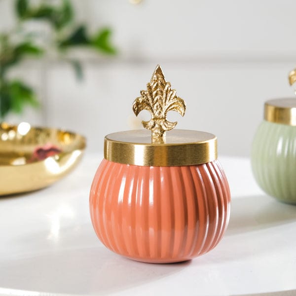 Vintage Design Metal Jar- Set of 2