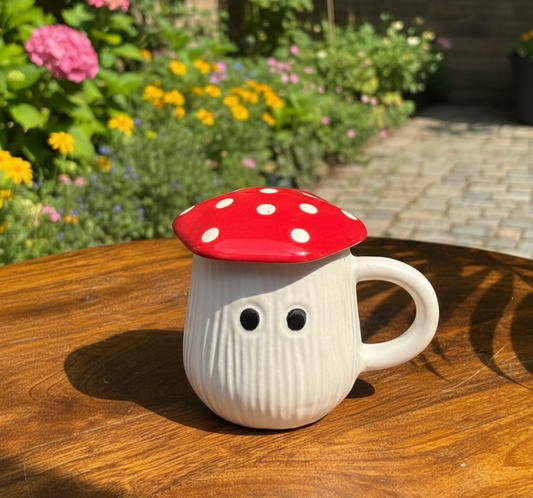 Pinteresty Mushroom Office Mug With Lid
