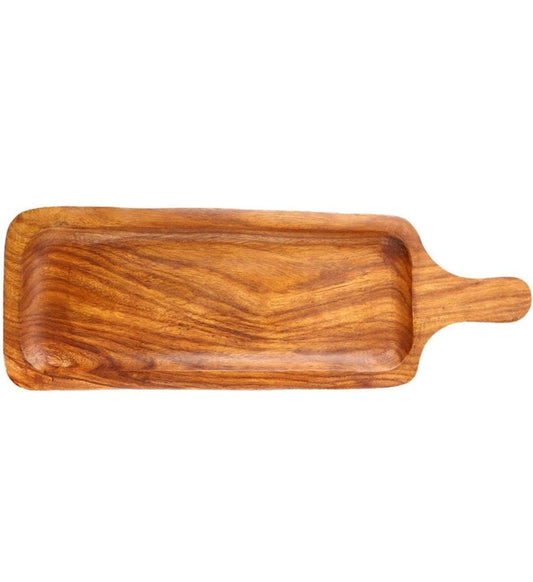 Wooden Serving Platter for Snacks Set, Food Pizza Sizzler
