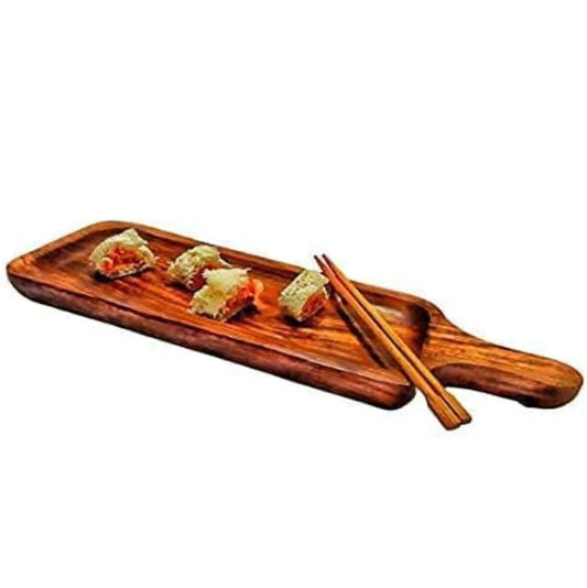 Wooden Serving Platter for Snacks Set, Food Pizza Sizzler