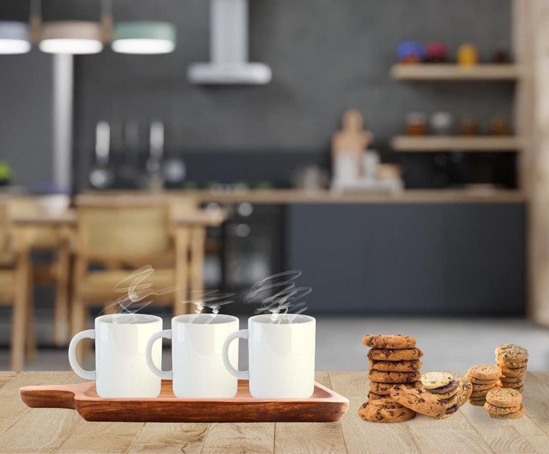 Wooden Serving Platter for Snacks Set, Food Pizza Sizzler