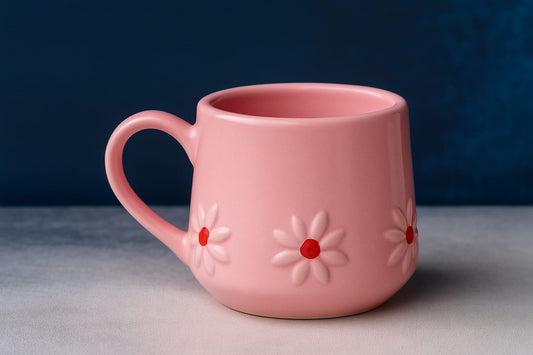 Pink Lilly Flower Pinterest Coffee Mug - 300 ml