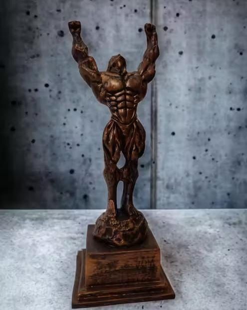 Triumphant Bodybuilder Sculpture