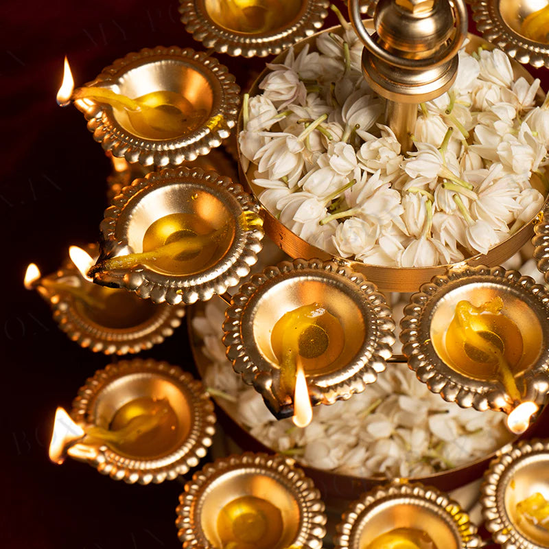 3 Layer Diya Urli Stand
