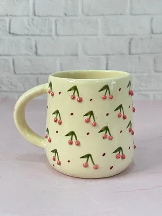Blooming Cherry Bliss Handcrafted Mug - 250 ml