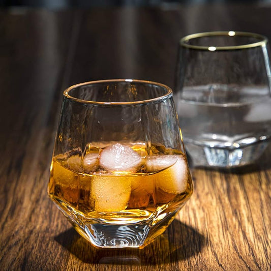 HEXA GOLD RIM PREMIUM GLASS - 310 ML