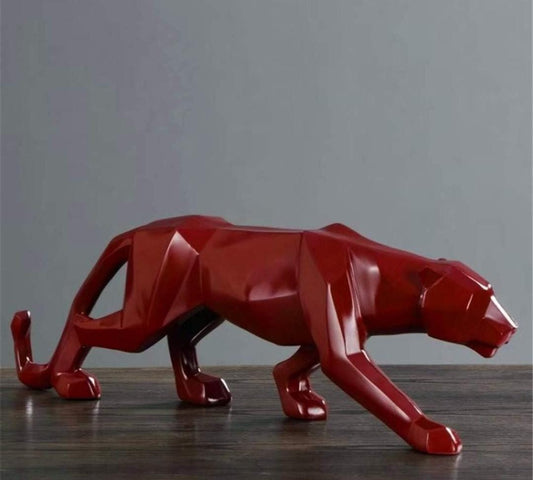 3D Geometric Panther Statue
