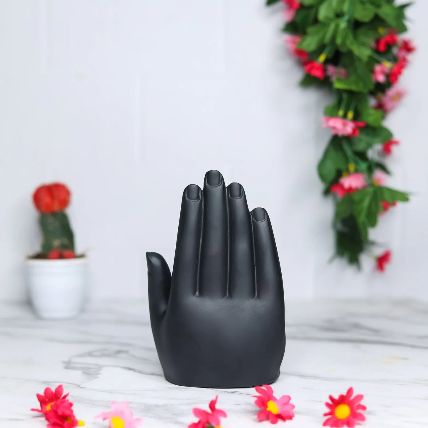 Palm Buddha Handmade Polyresin Statue