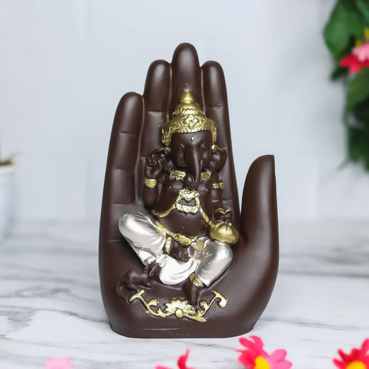 Handcrafted Blessing Palm Ganesha Decorative Showpiece