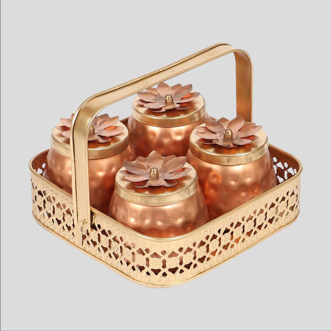 Unique Palette Multipurpose Metal Hamper Oval Fancy Basket/Tray/Platter Box With Movable Handles