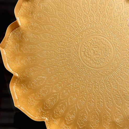 Festive Floral Golden Lotus Urli Bowl