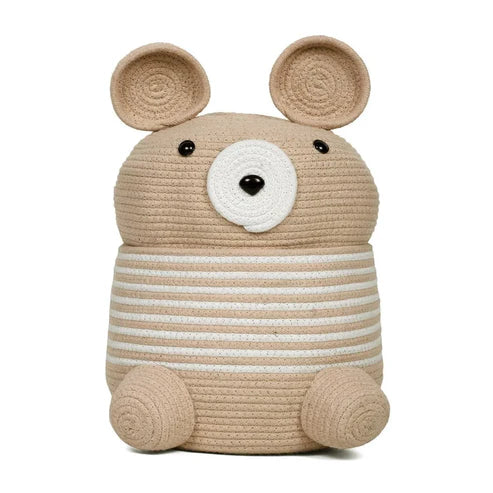 Koala Bear Handcrafted Storage Basket with Lid - Multiple Colors