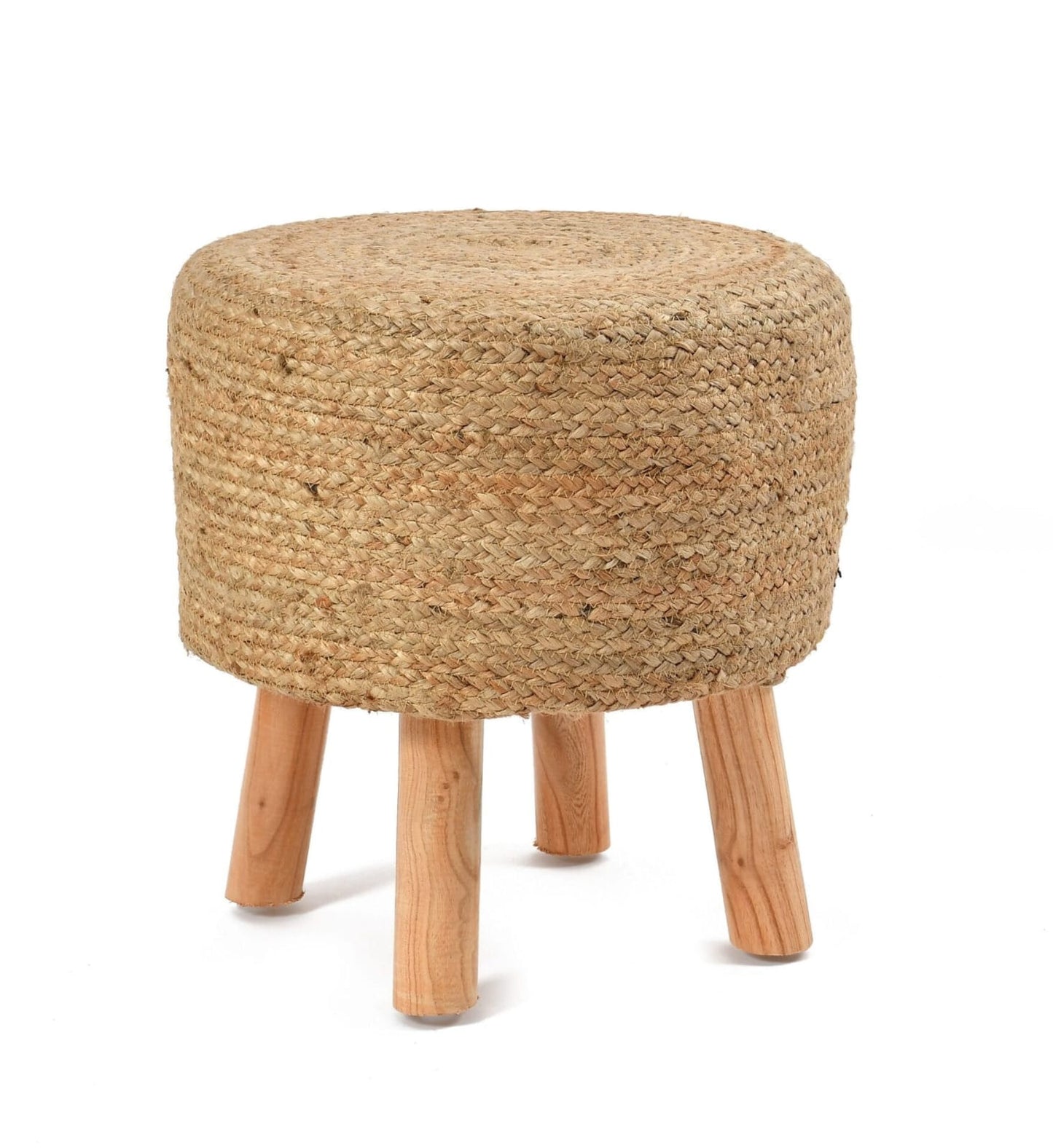 Wooden Frame Round Ottomans for Living Room- Multiple Sizes