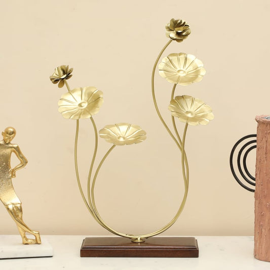 Neo Bloom Metal & Wood Showpiece