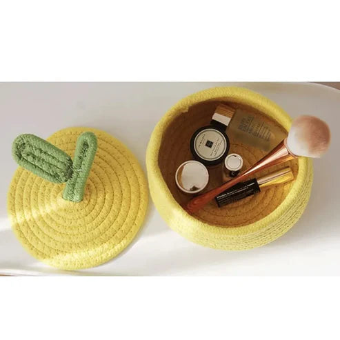 Cotton Multi-Purpose Storage Basket with Lid