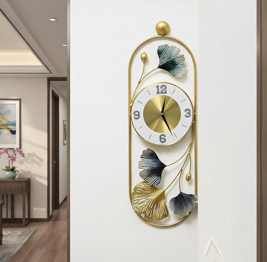 Golden Bloom Designer Wall Clock