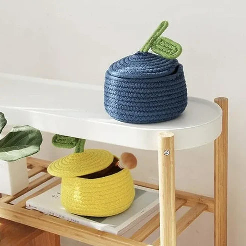 Cotton Multi-Purpose Storage Basket with Lid