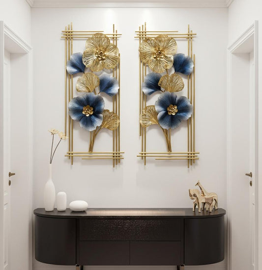 Luxurious Floral Duet Wall Sculpture