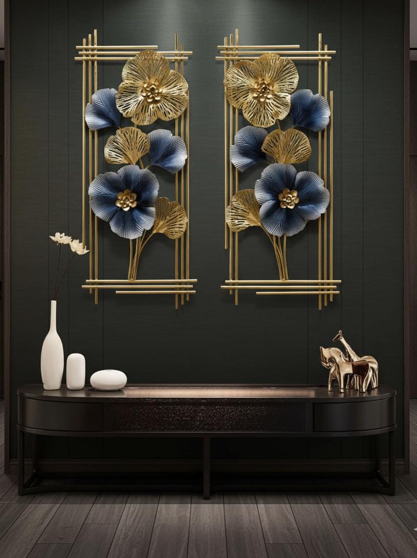Luxurious Floral Duet Wall Sculpture