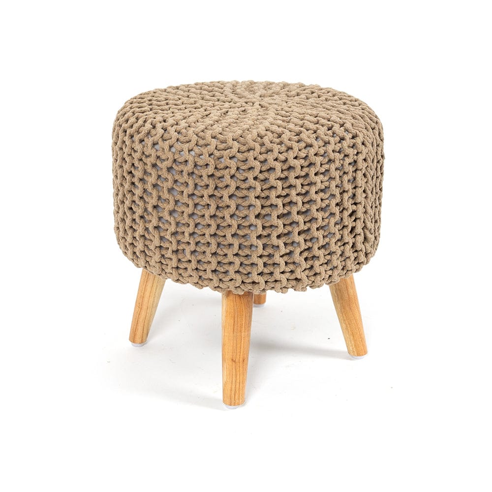 Beige Dori Ottoman Stools for Living Room - Multiple Sizes