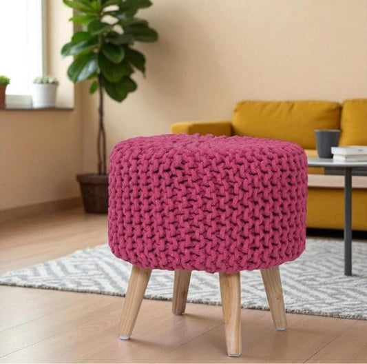 Pink Dori Ottoman Stools for Living Room - Multiple Sizes