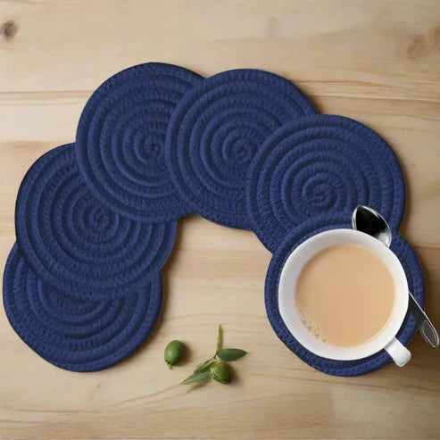 Dark Shades Vintage Cotton Handmade Coasters - Multiple Colors