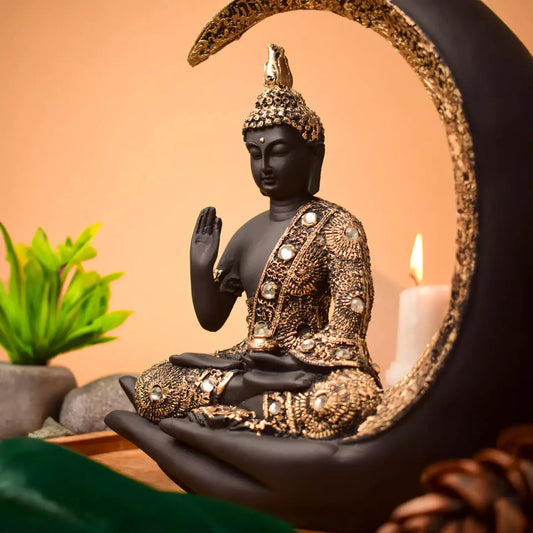 Handcrafted Gold Buddha Chand Samadhi Idol