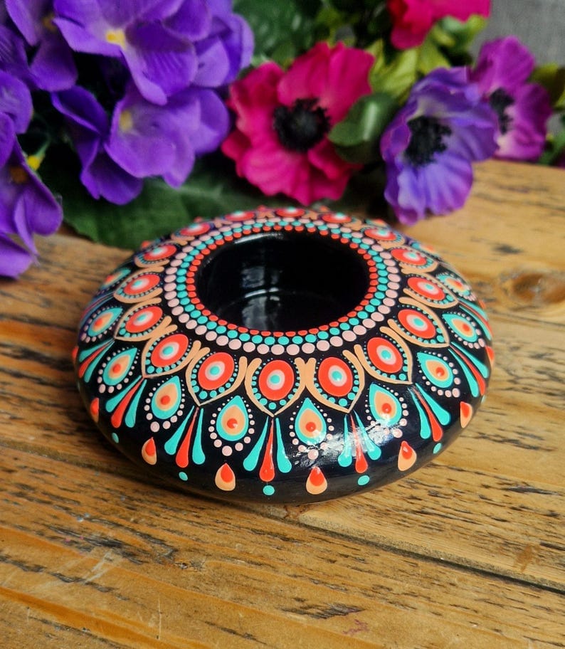 Handcrafted Mandala Art Festive Decor - Tealight Candle Holder & Diya - Multiple Options
